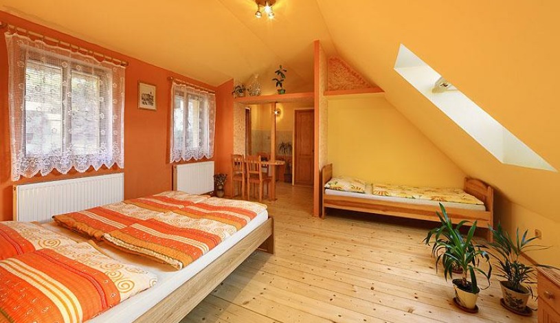 Penzion Svět Český Krumlov - Třílůžkový pokoj s vanou